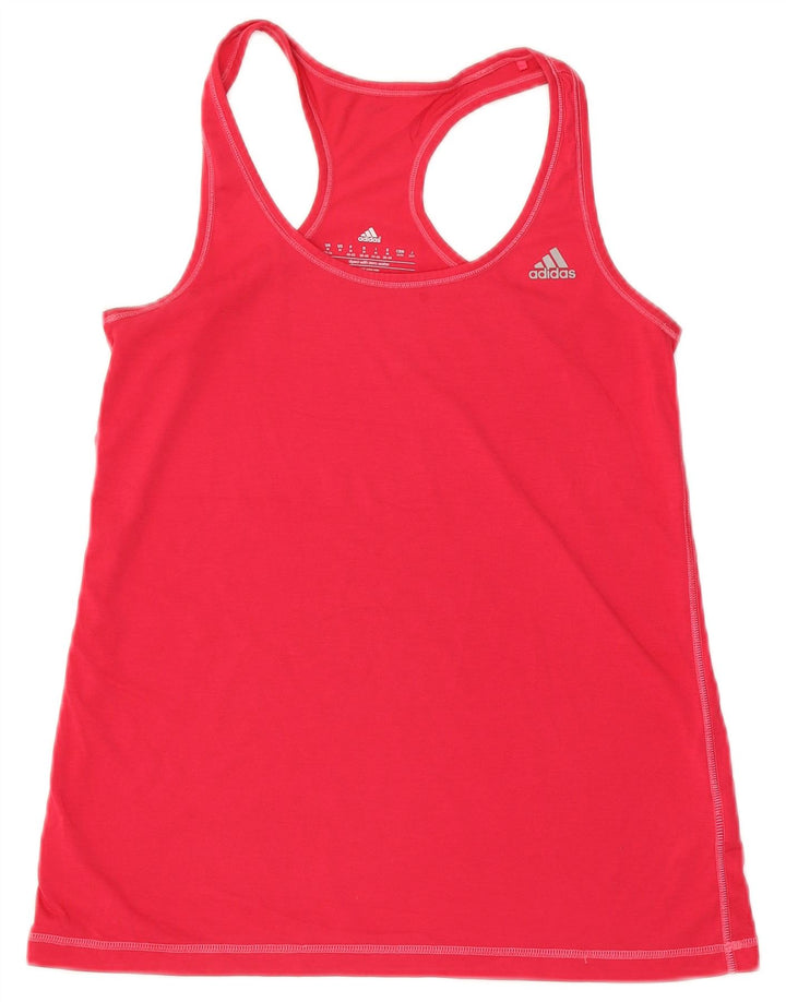 Adidas Womens Climalite Vest Top UK 12/14 Medium Pink Polyester