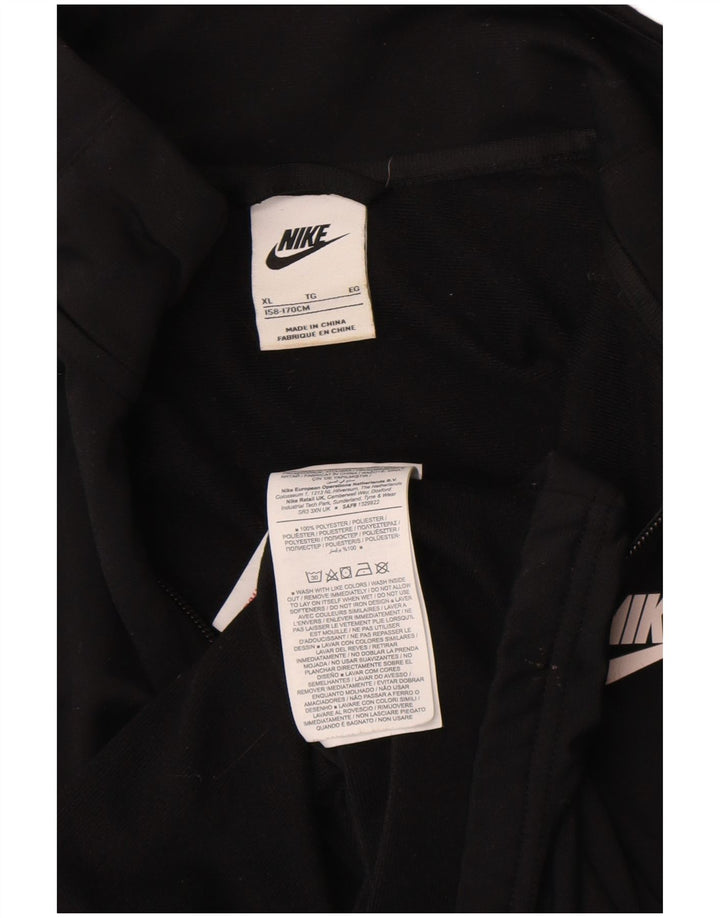 Nike Boys Tracksuit Top Jacket 13-14 Years XL Black Polyester