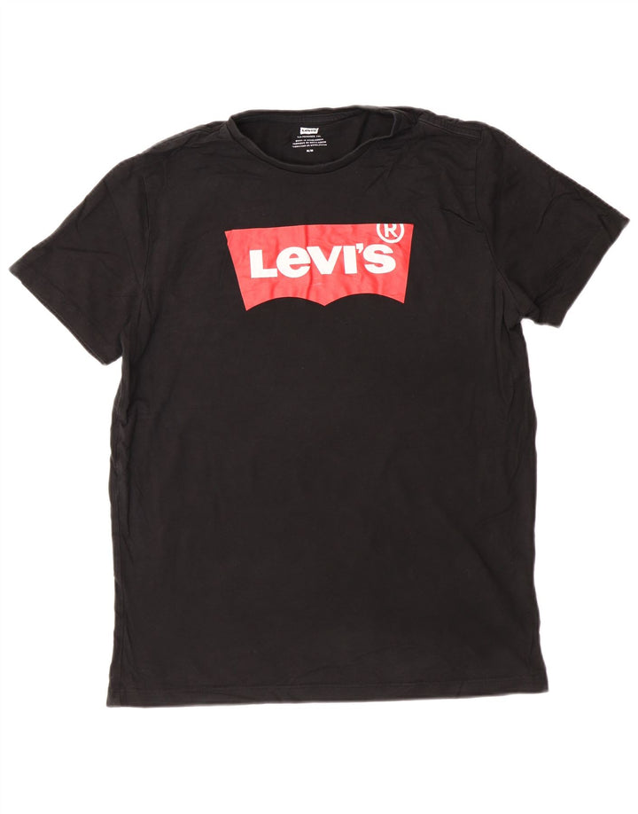 Levi's Mens Graphic T-Shirt Top Medium Black Cotton