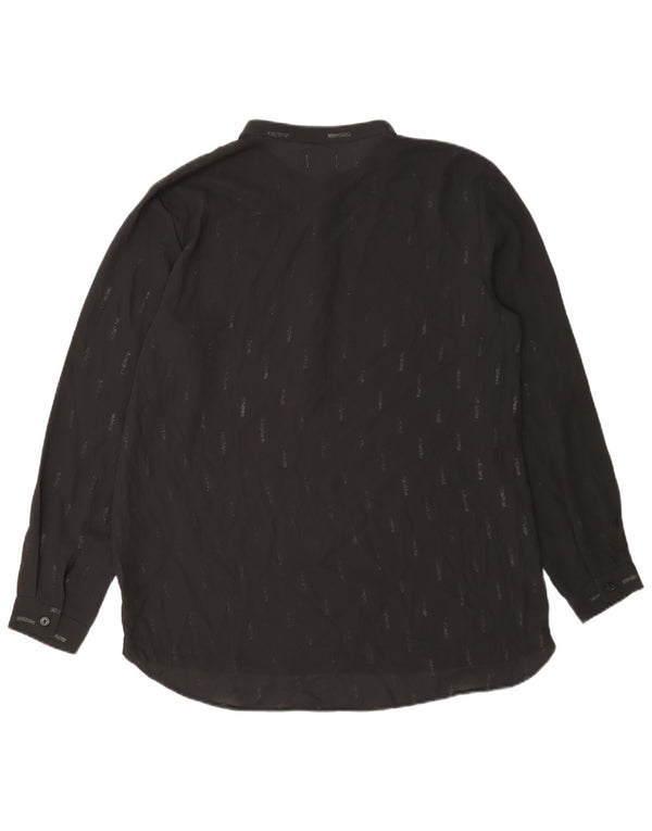 Dack's Womens Long Sleeve Blouse Top UK 16 Large Black Striped