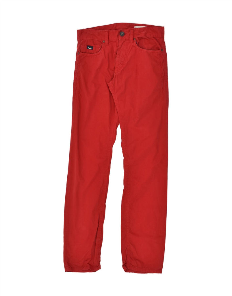 GAS Mens Straight Casual Trousers W30 L34 Red Cotton | Vintage Gas | Thrift | Second-Hand Gas | Used Clothing | Messina Hembry 