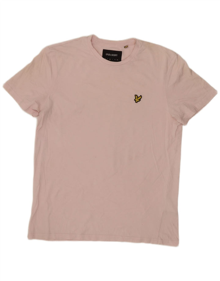 LYLE & SCOTT Mens T-Shirt Top Medium Pink Cotton