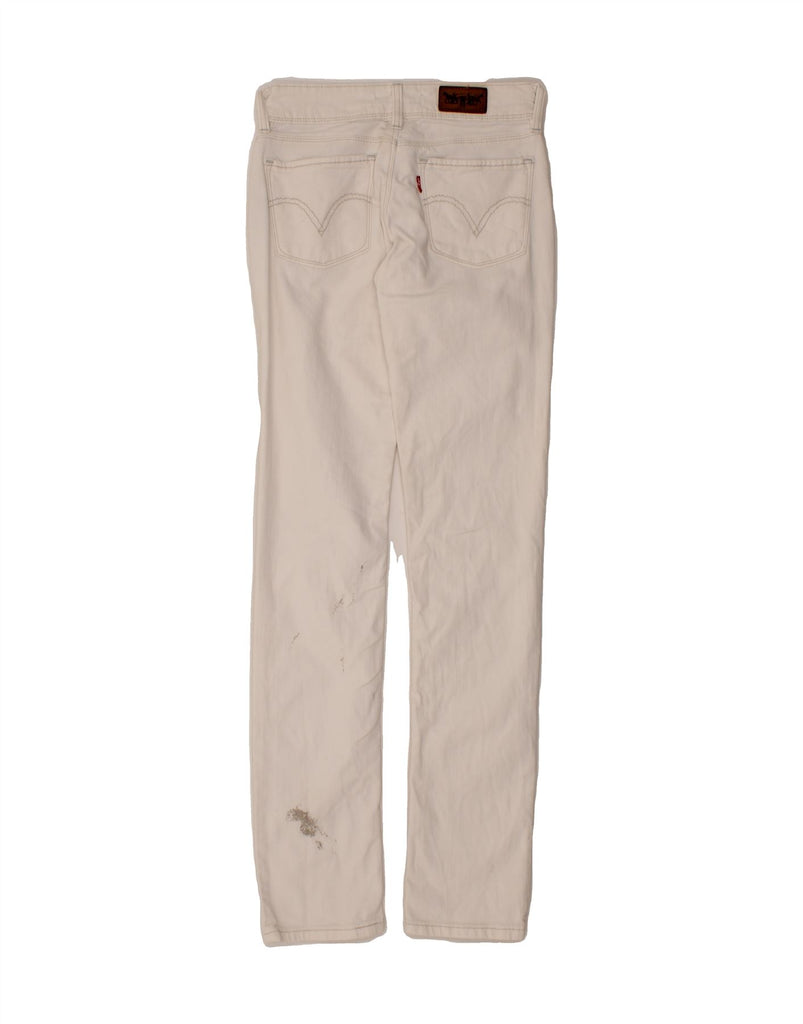 LEVI'S Womens 571 Slim Fit Slim Jeans W30 L34 White Cotton Classic Vintage Levi's and Second-Hand Levi's from Messina Hembry 
