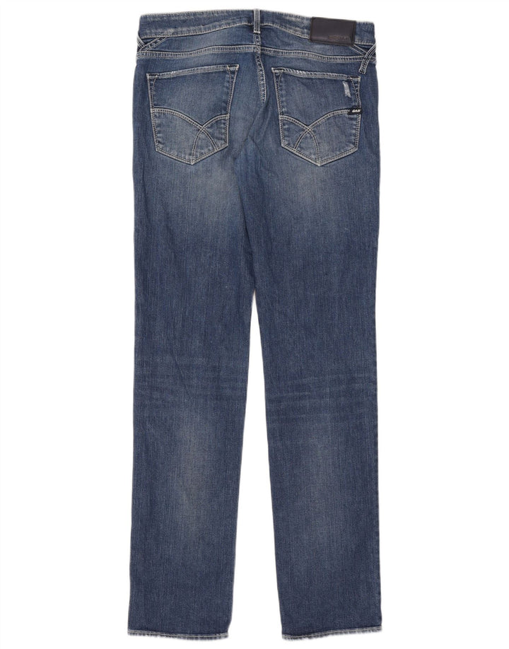 Gas Mens Slim Jeans W32 L34 Blue Cotton