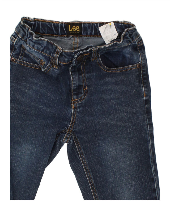 LEE Boys Distressed Slim Jeans 7-8 Years W24 L22  Navy Blue Cotton Vintage Lee and Second-Hand Lee from Messina Hembry 