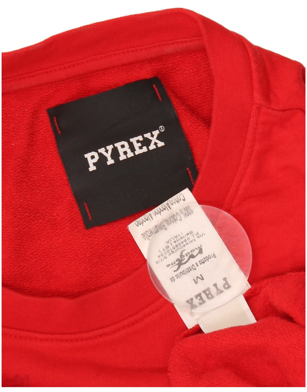 Pyrex Womens Graphic Sweatshirt Jumper UK 14 Medium Red Cotton