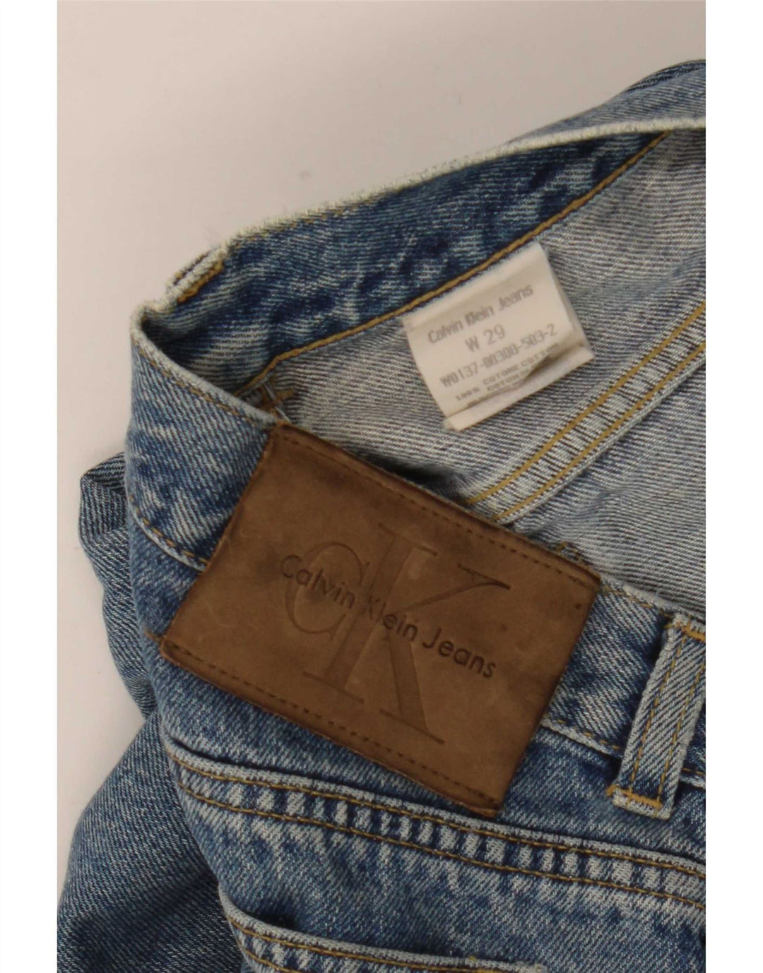 Calvin Klein Womens Cropped Jeans W29 L24 Blue Cotton