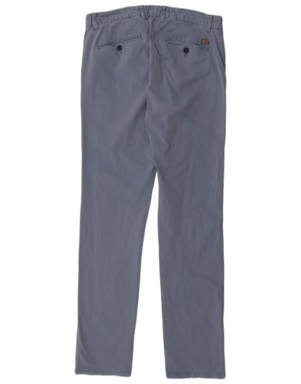Zara Mens Slim Chino Trousers EU 44 Large W34 L33 Blue