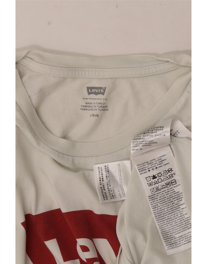 Levi's Mens Graphic T-Shirt Top Large White Cotton