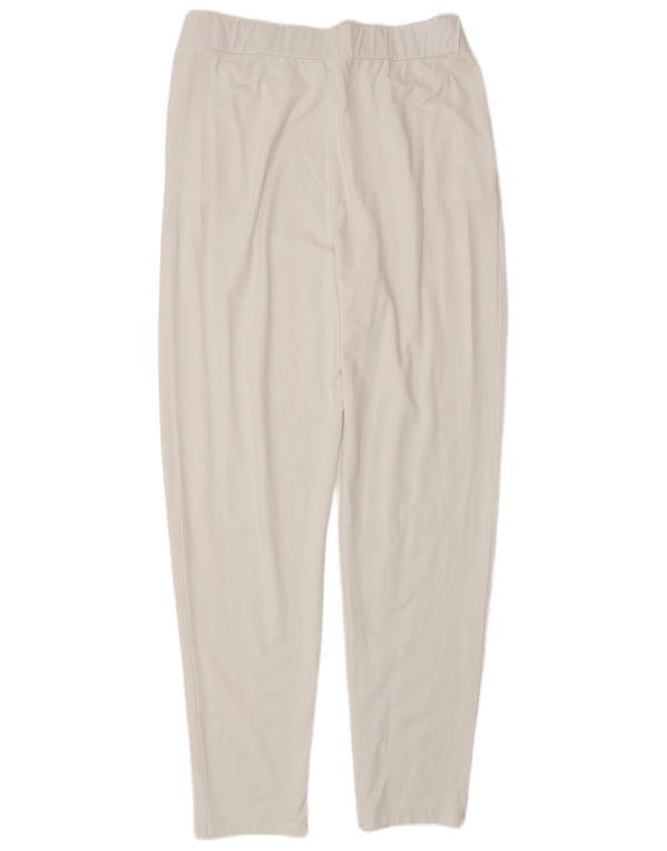 Marks & Spencer Womens Tapered Chino Trousers UK 12 Medium W30 L30 White