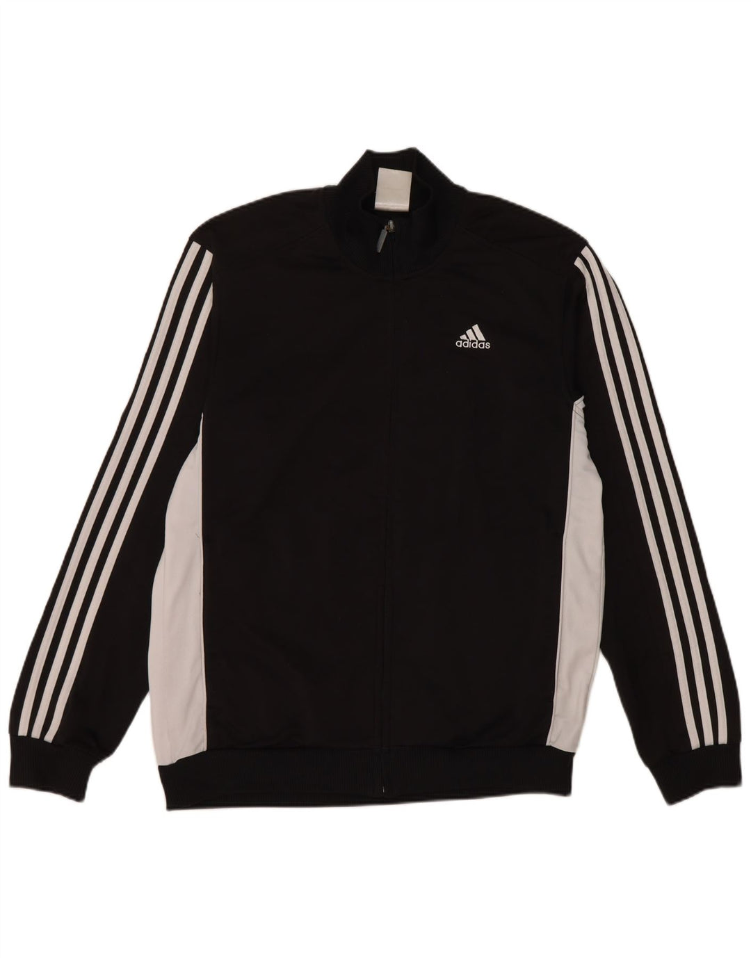 Adidas Mens Tracksuit Top Jacket Medium Black Colourblock Polyester