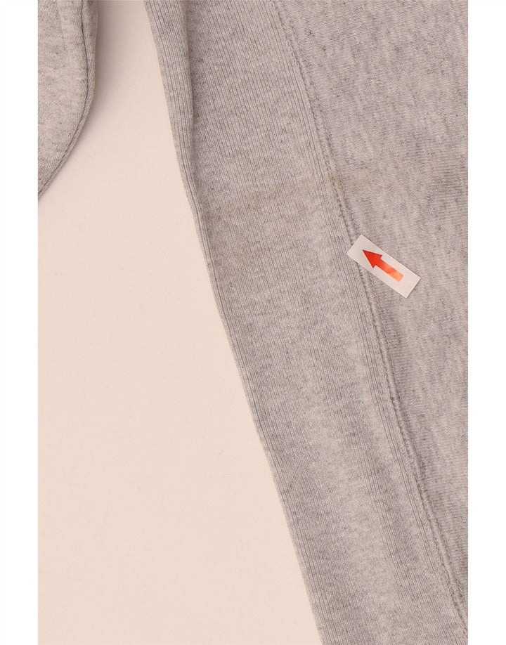 CHAMPION Mens Reverse Weave Hoodie Jumper Small Grey Flecked Cotton