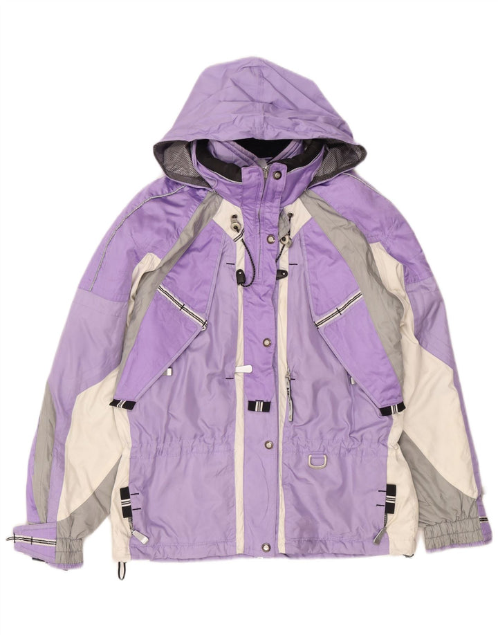 Killy Womens Hooded Ski Jacket UK 10 Small Purple Colourblock Polyester