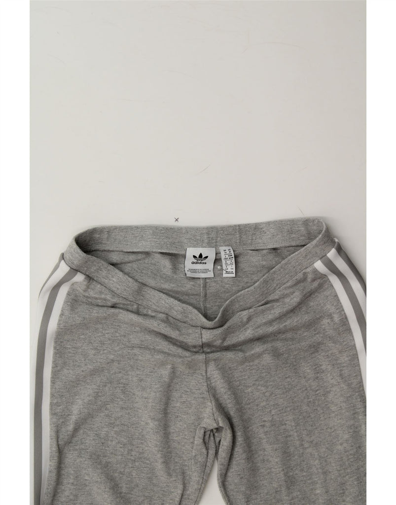 ADIDAS Womens Leggings UK 14 Medium Grey Cotton Vintage Adidas and Second-Hand Adidas from Messina Hembry 