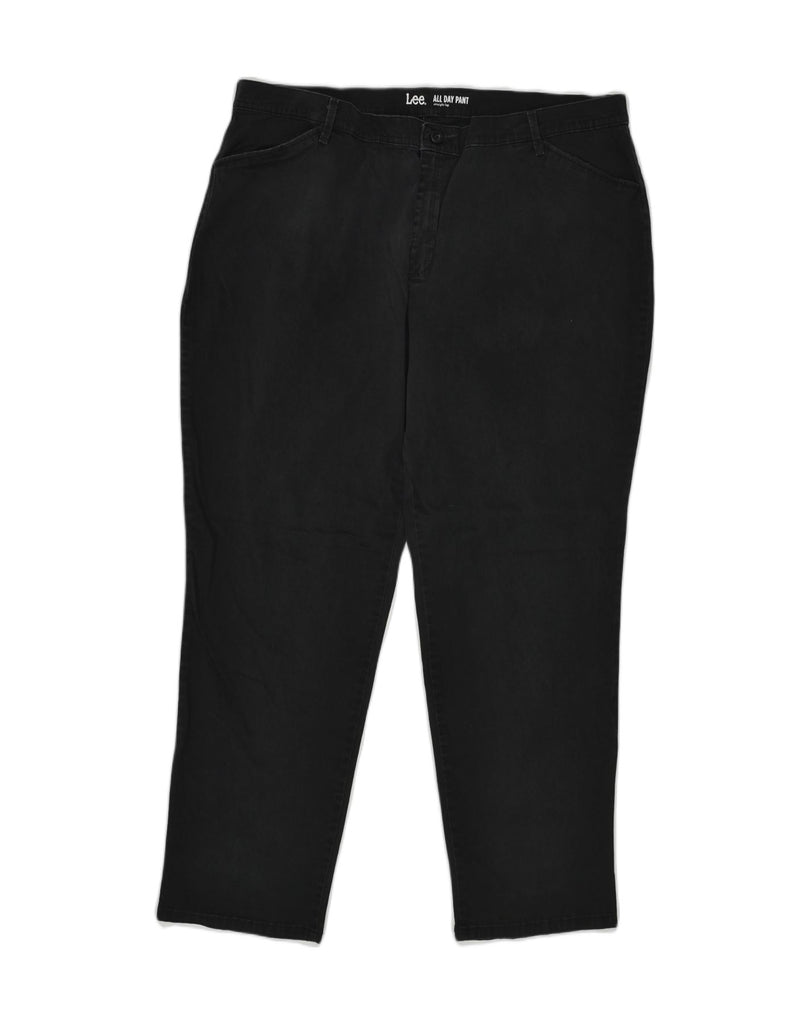 LEE Mens Slim Straight Casual Trousers  W40 L30 Medium Black Cotton | Vintage Lee | Thrift | Second-Hand Lee | Used Clothing | Messina Hembry 