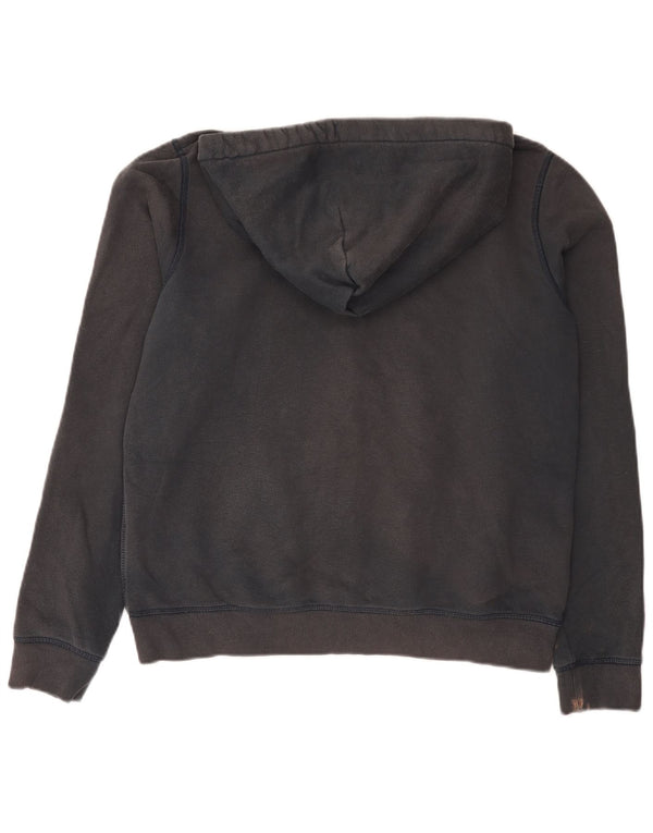 Jack Wills Womens Graphic Zip Hoodie Sweater UK 16 large Black Cotton