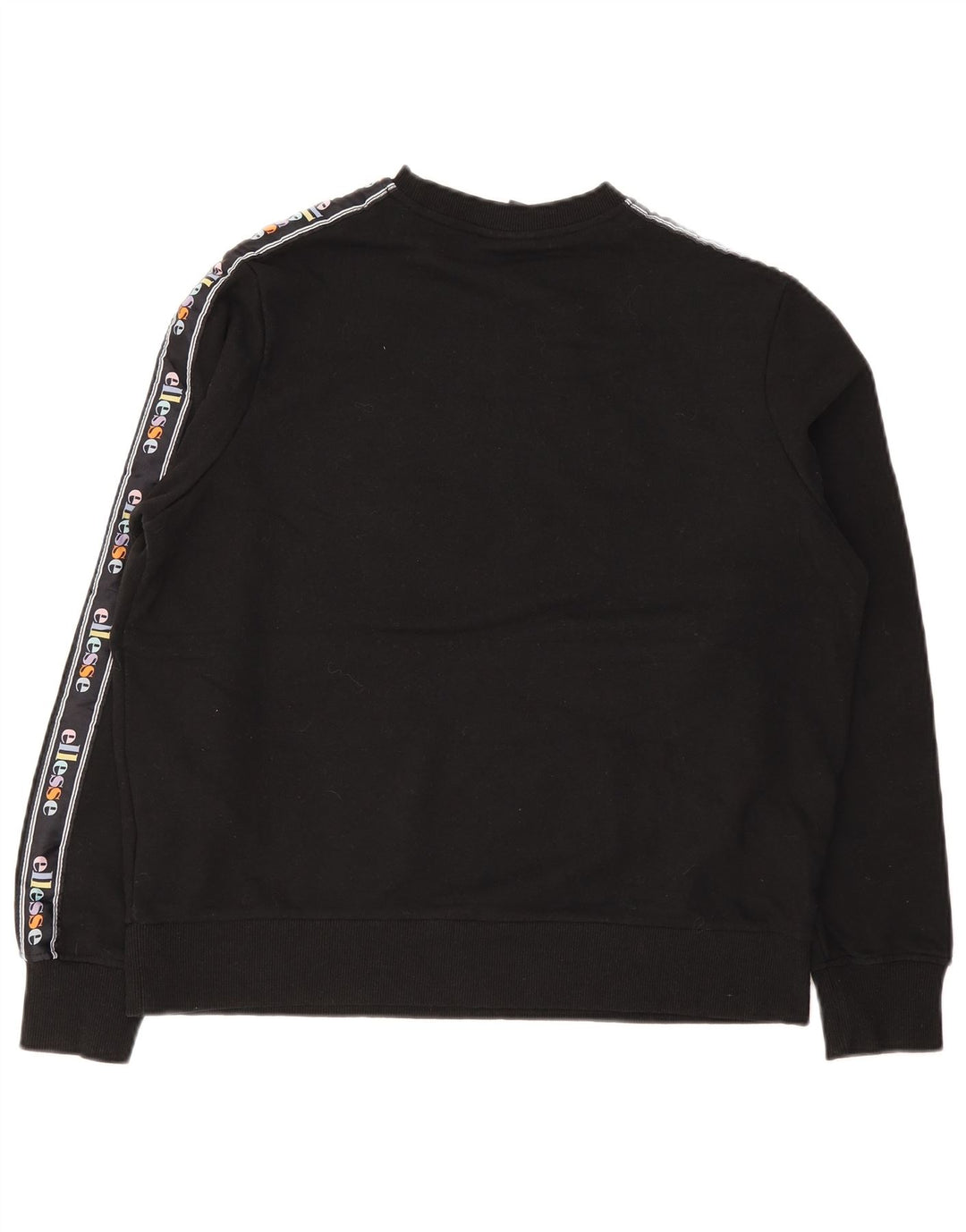 Ellesse Womens Graphic Oversized Sweatshirt Jumper UK 10 Small Black Cotton