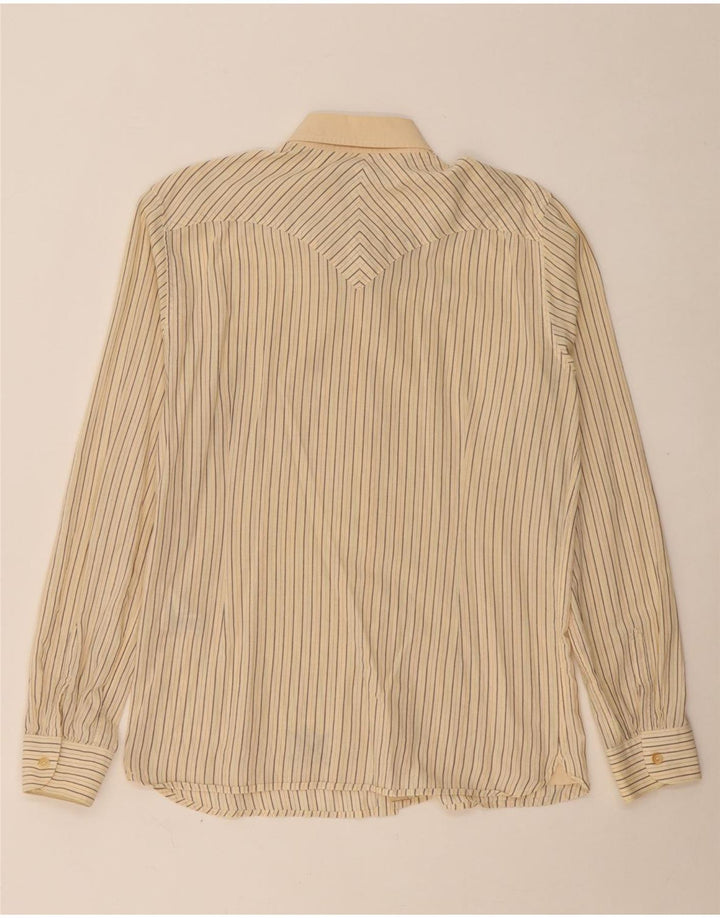 LEVI'S Mens Shirt Medium Beige Striped Cotton
