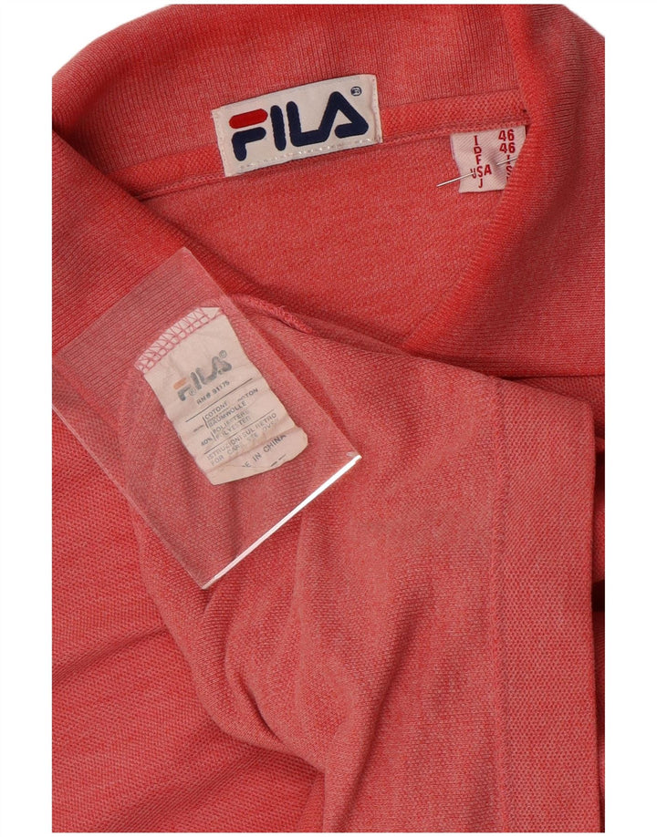 Fila Mens Polo Shirt IT 46 Small Red Cotton
