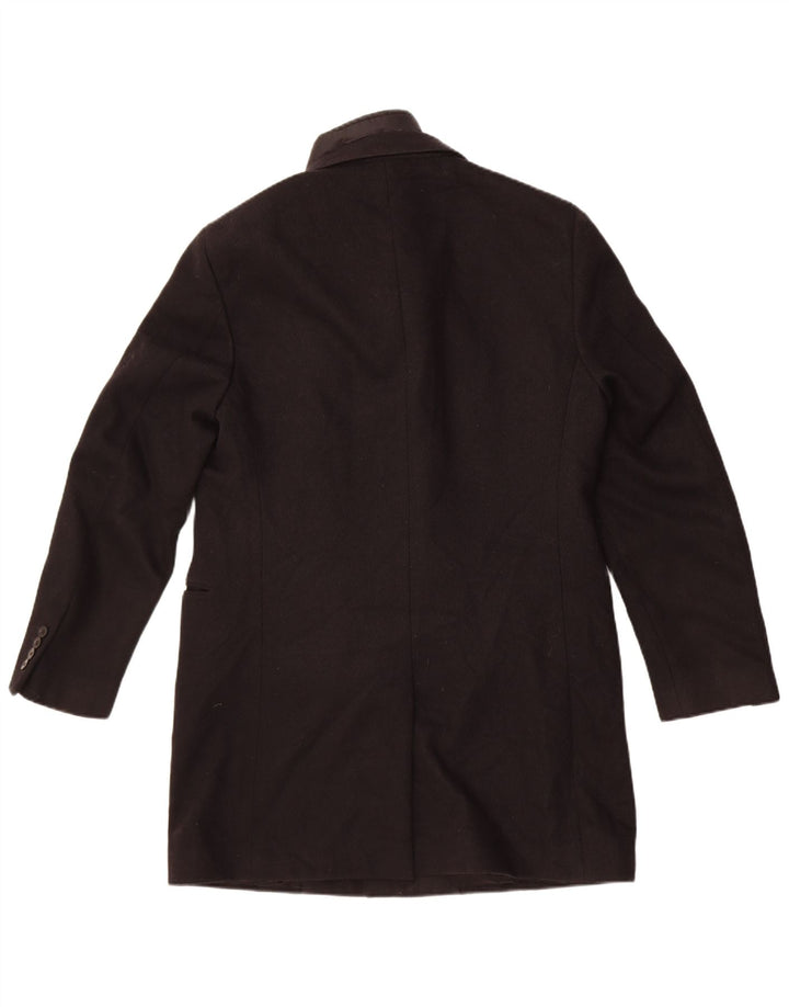 Fay Mens Corduroy Overcoat UK 40 Large Black