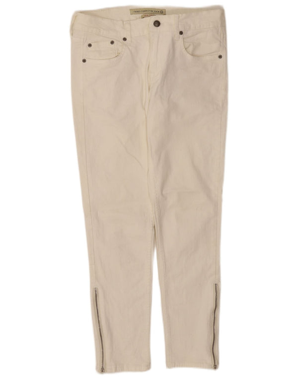 FRENCH CONNECTION Womens Skinny Jeans UK 12 Medium W30 L28 White Cotton