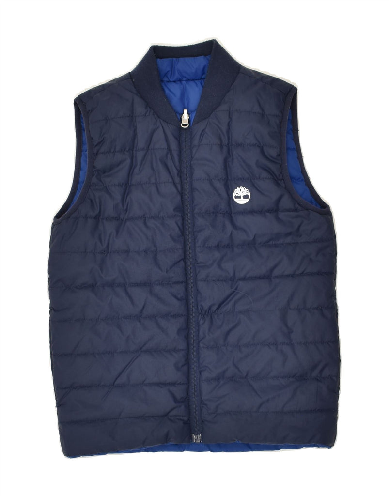 TIMBERLAND Boys Reversible Gilet 9-10 Years Navy Blue Colourblock | Vintage Timberland | Thrift | Second-Hand Timberland | Used Clothing | Messina Hembry 