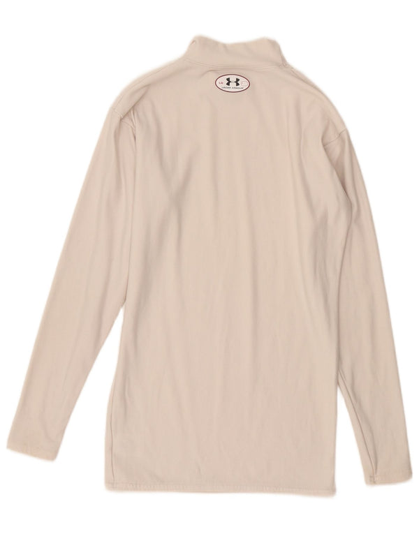 Under Armour Womens Cold Gear Top Long Sleeve Large Off White Nylon