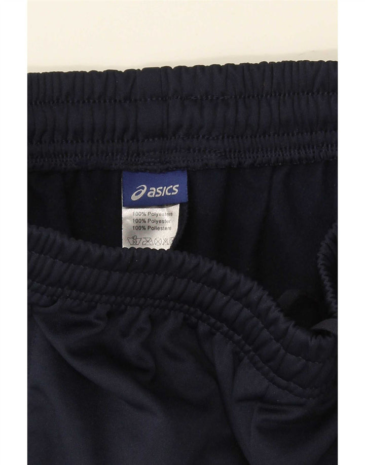 Asics Mens Tracksuit Trousers Joggers Small Navy Blue Polyester