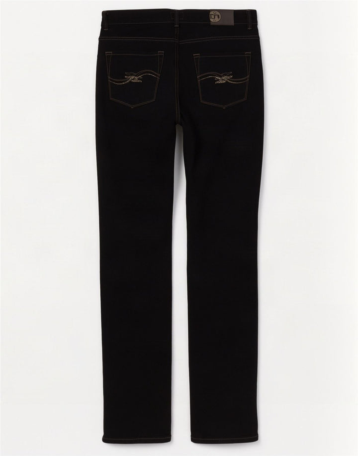 Trussardi Womens Straight Jeans W32 L33 Black Cotton