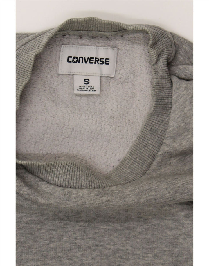 CONVERSE Mens Sweatshirt Jumper Small Grey Cotton Vintage Converse and Second-Hand Converse from Messina Hembry 
