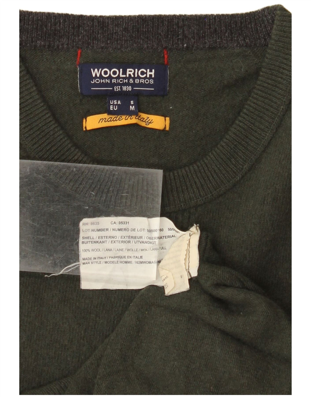 WOOLRICH Womens Crew Neck Jumper Sweater UK 14 Medium Khaki Wool