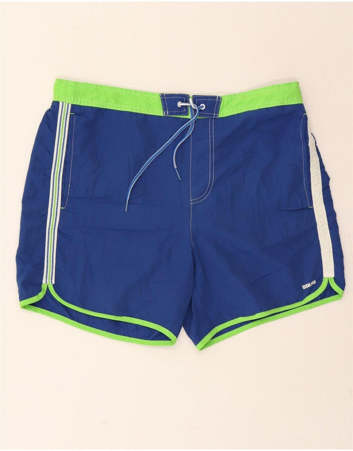 BRUGI Mens Swimming Shorts Large  Blue Colourblock Vintage Brugi and Second-Hand Brugi from Messina Hembry 