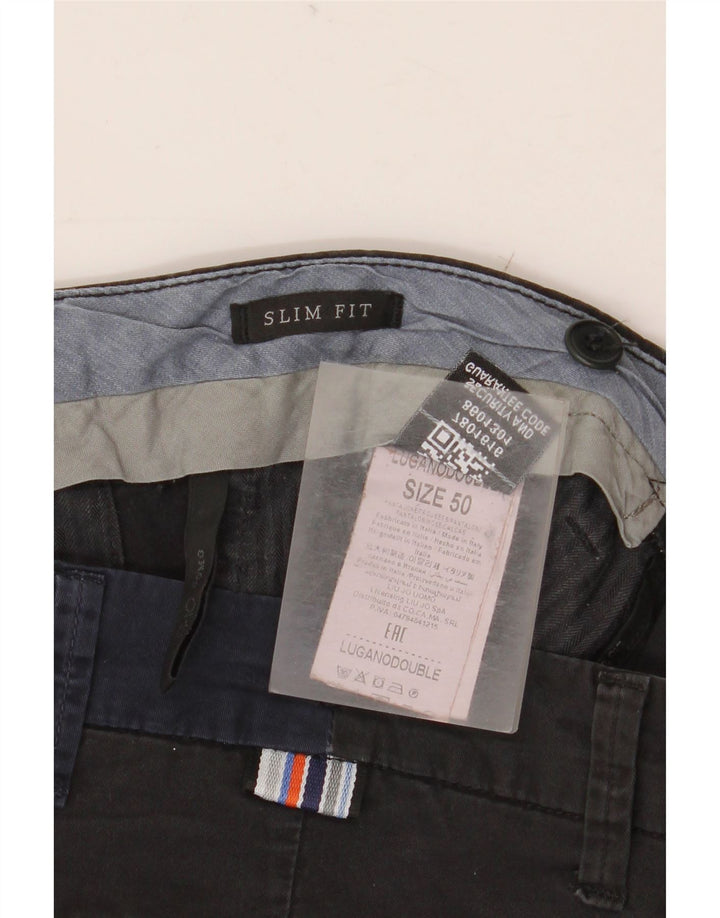 LIU JO Mens Slim Fit Chino Shorts IT 50 Large W36 Black Cotton