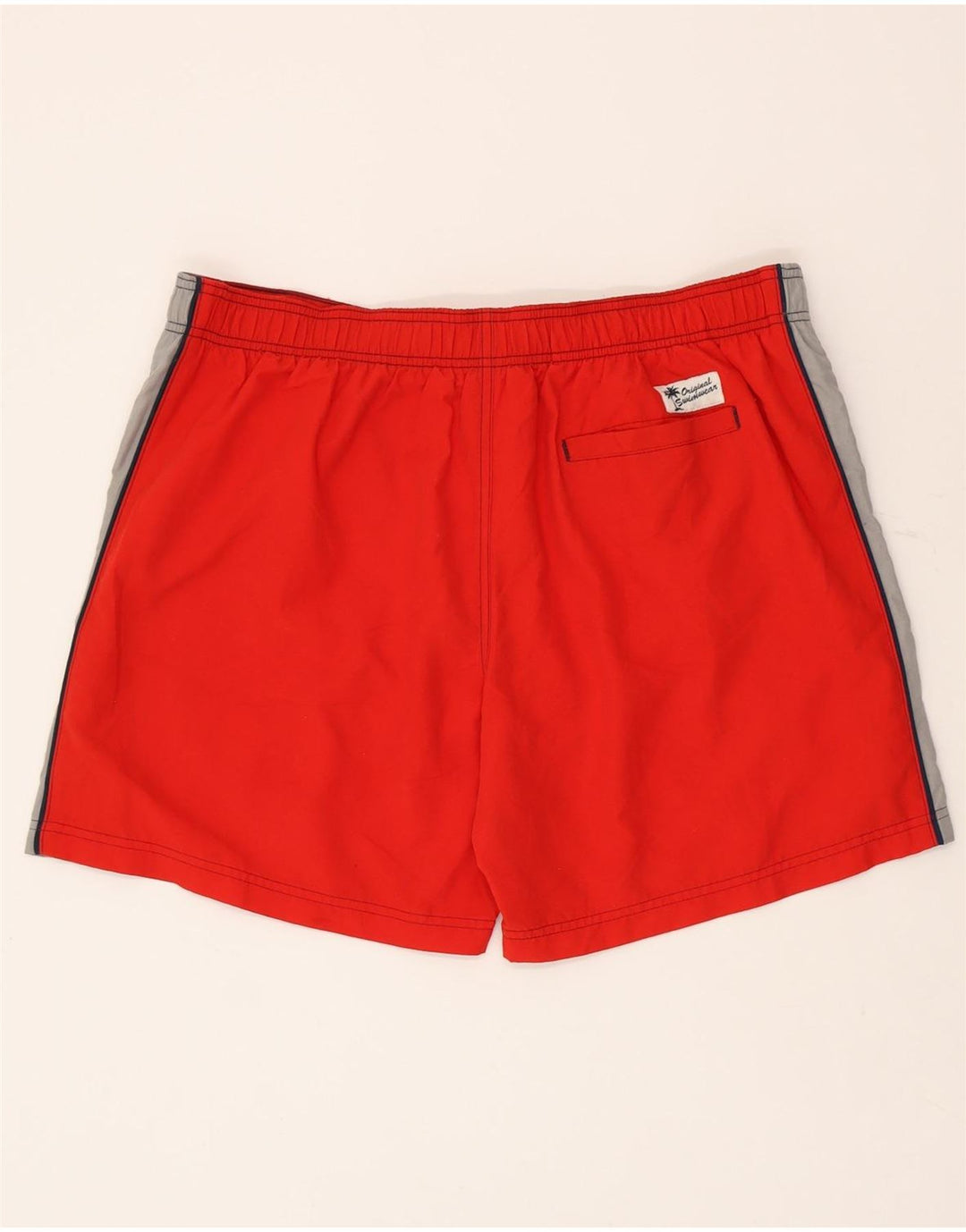 Marks & Spencer Mens Swimming Shorts XL  Red Colourblock Polyester