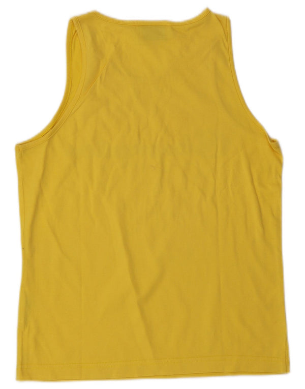 Champion Boys Graphic Vest Top 11-12 Years Yellow Cotton