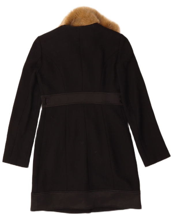 Vintage Womens Overcoat IT 40 Small Black Viscose