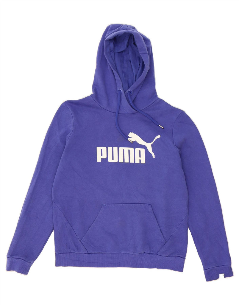 PUMA Womens Graphic Hoodie Jumper UK 12 Medium Purple Cotton Vintage Puma and Second-Hand Puma from Messina Hembry 
