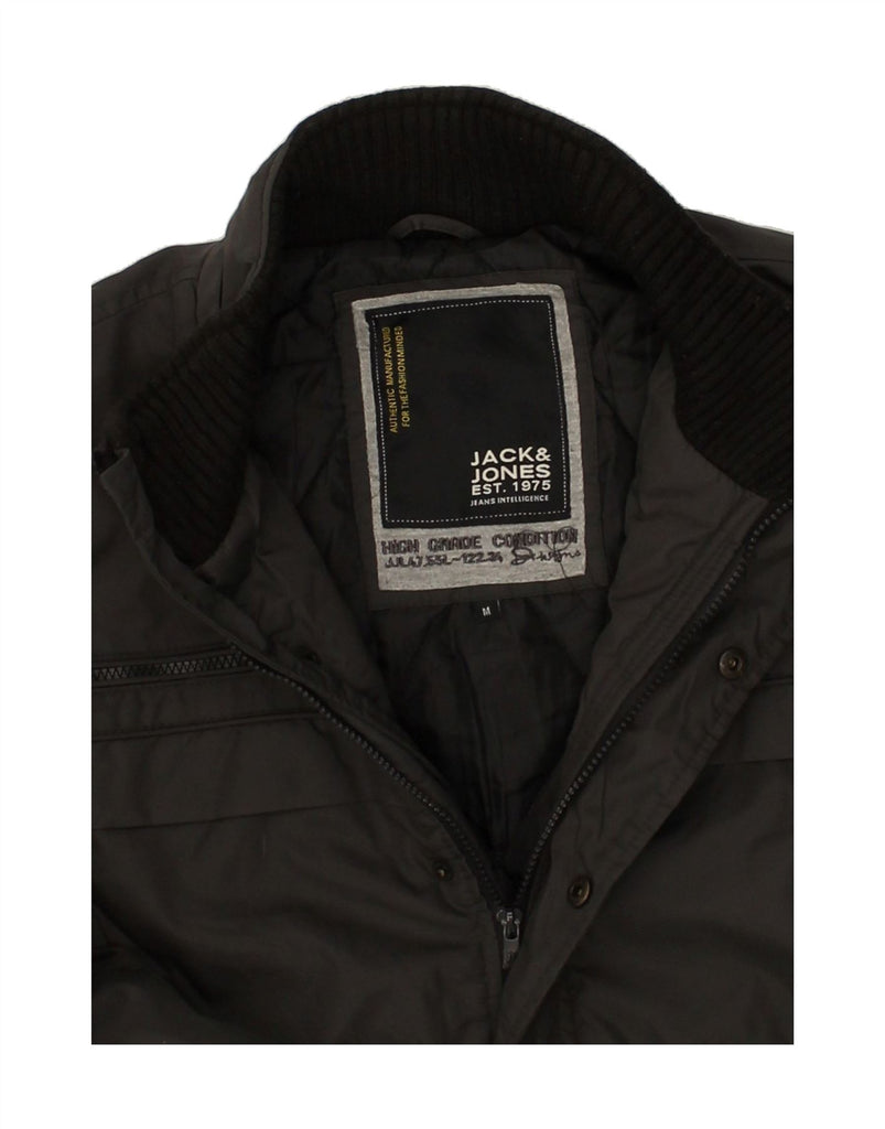 JACK & JONES Mens Bomber Jacket UK 38 Medium Black Polyester | Vintage Jack & Jones | Thrift | Second-Hand Jack & Jones | Used Clothing | Messina Hembry 