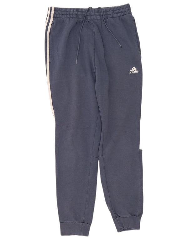 Adidas Mens Graphic Tracksuit Trousers Joggers Medium Blue Cotton