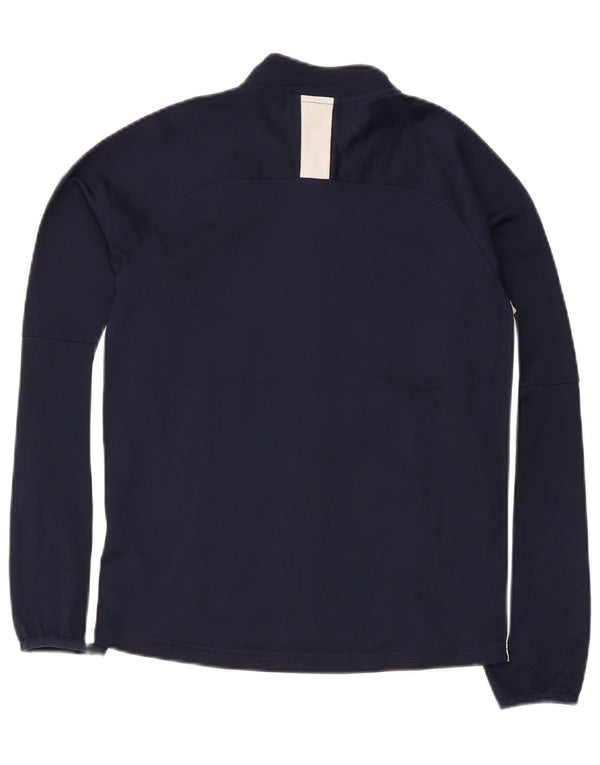 Nike Boys Dri Fit Tracksuit Top Jacket 12-13 Years Large Navy Blue