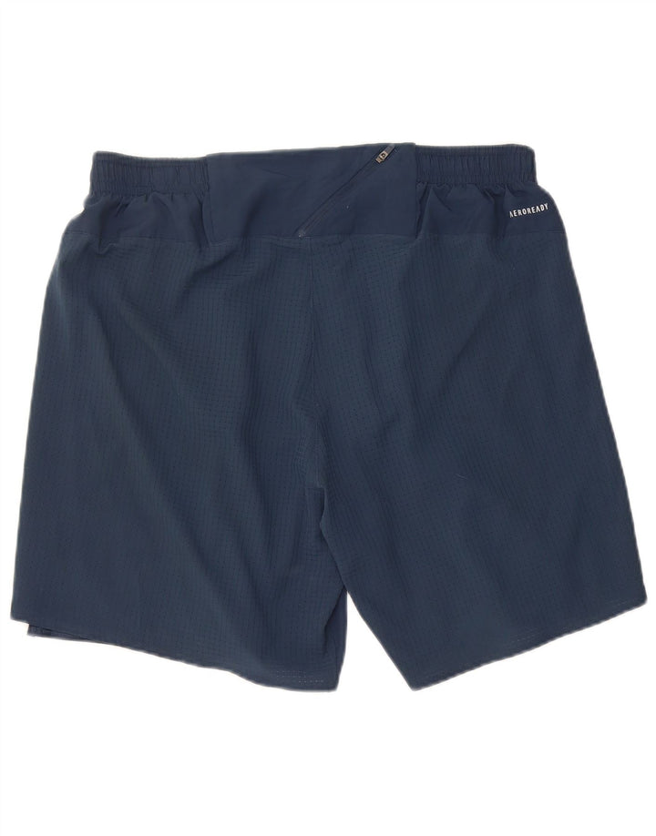 Adidas Mens Aeroready Sport Shorts Large  Navy Blue Polyester