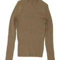 Zara Womens Top Long Sleeve UK 12 Medium Khaki Viscose