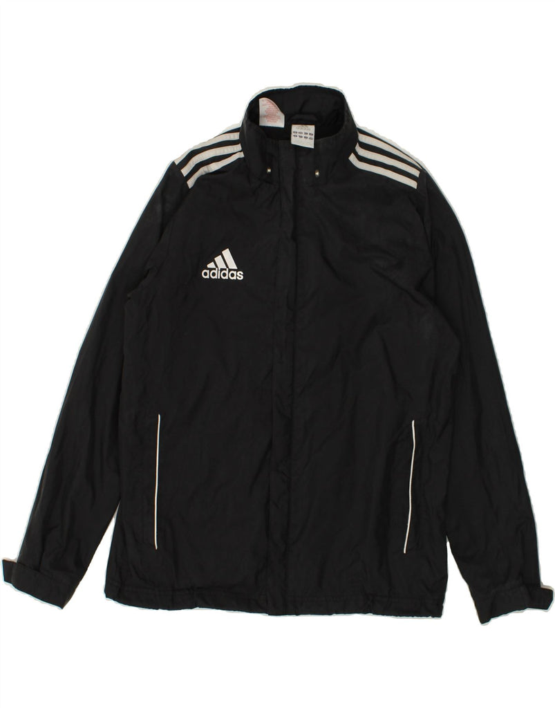 ADIDAS Boys Rain Jacket 13-14 Years Black Nylon | Vintage Adidas | Thrift | Second-Hand Adidas | Used Clothing | Messina Hembry 
