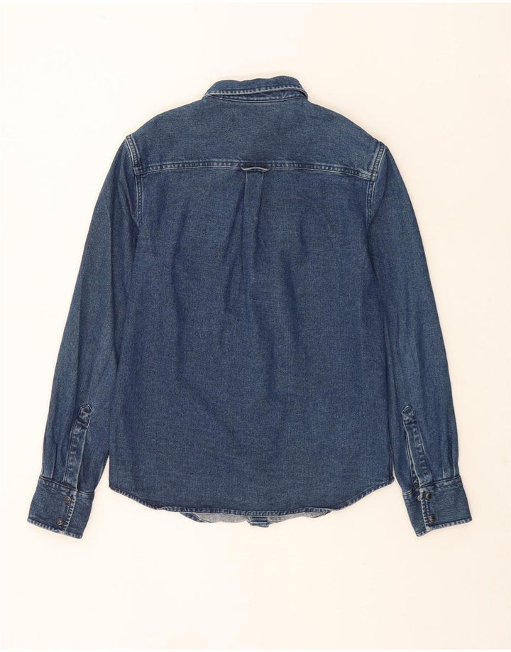 Superdry Mens Denim Shirt Small Blue Cotton