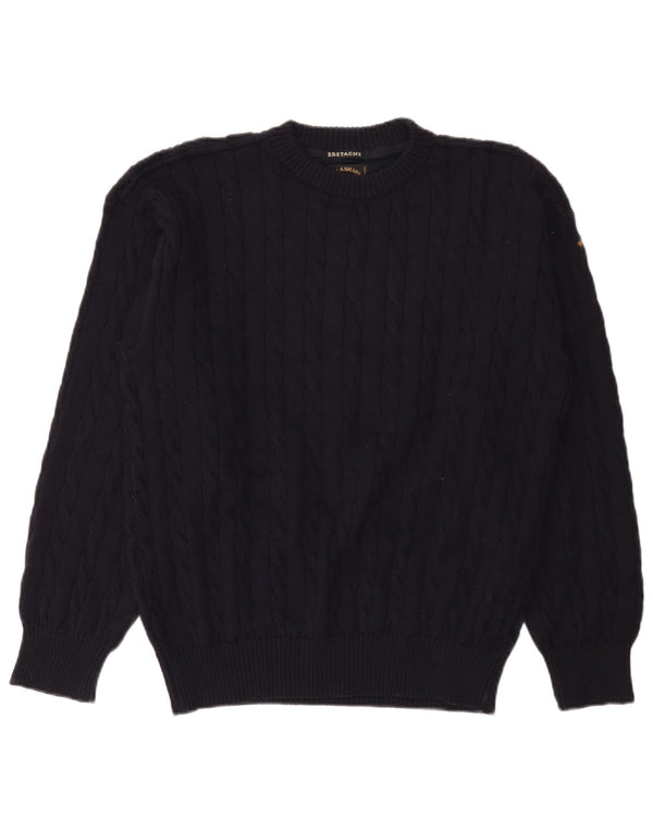 Paul & Shark Mens BRETAGNE Crew Neck Jumper Sweater Large Navy Blue