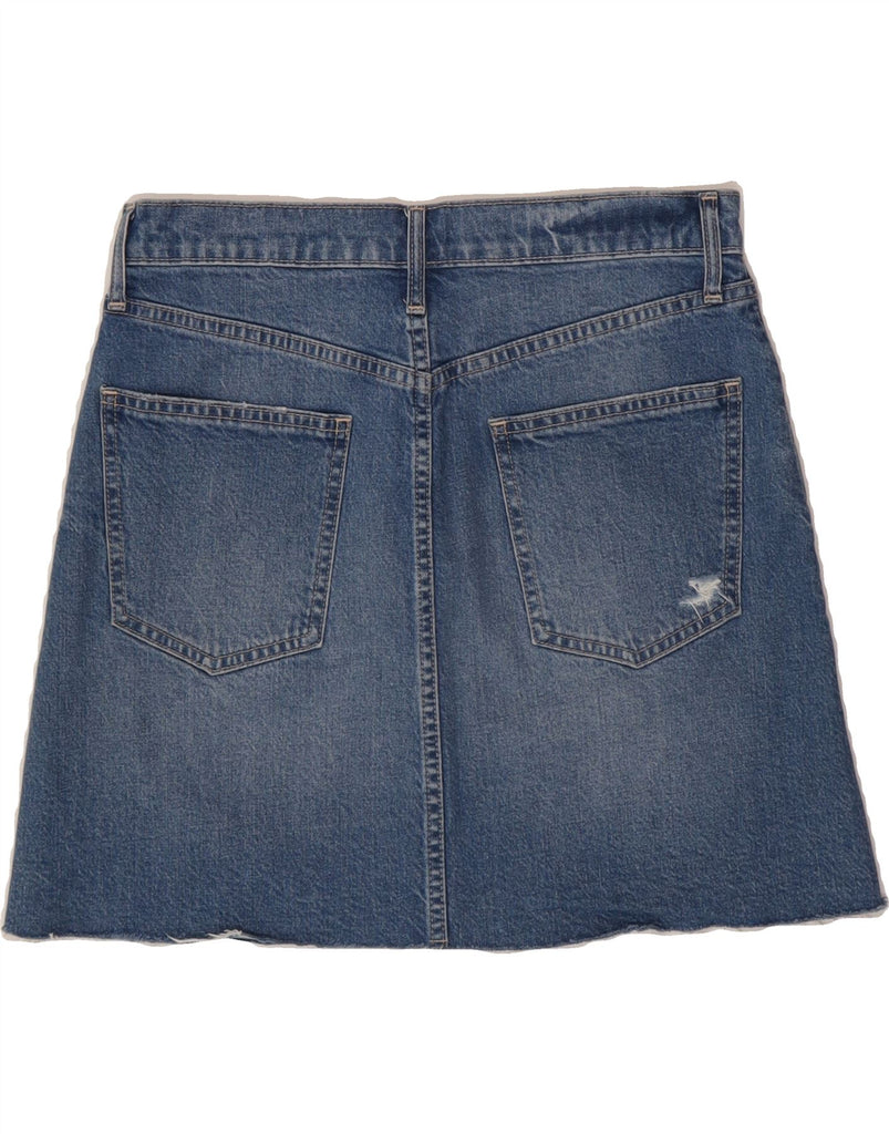 GAP Womens Distressed Denim Skirt W28 Medium Blue Cotton Vintage Gap and Second-Hand Gap from Messina Hembry 