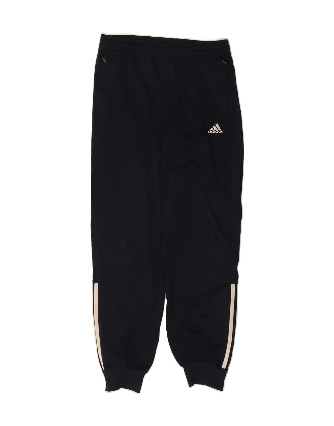 ADIDAS Boys Tracksuit Trousers Joggers 13-14 Years  Navy Blue Polyester Vintage Adidas and Second-Hand Adidas from Messina Hembry 