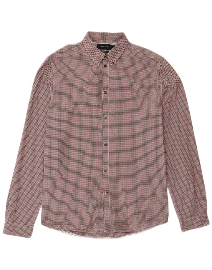 Paul Smith Mens Tailored Fit Shirt Small Red Check Cotton