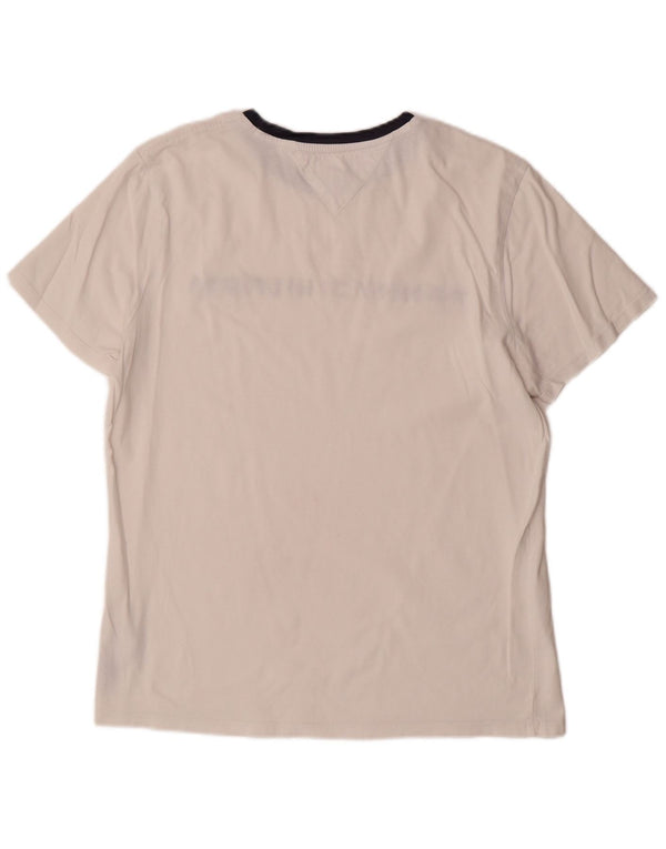 Tommy Hilfiger Mens Graphic T-Shirt Top Medium White