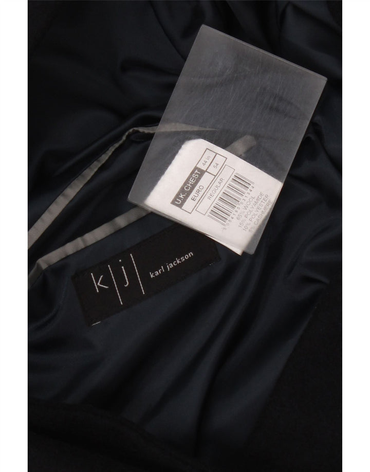 Karl Jackson Mens Overcoat UK 44 2XL Navy Blue Wool